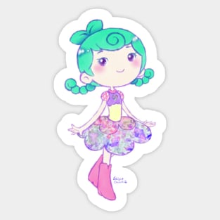 Cute Kawaii Princess Crystal Barbie Video Game Hero Anime Fan Art Sticker